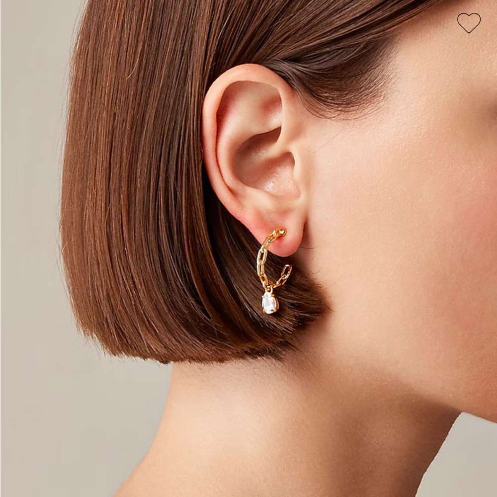 NWT JCrew Chainlink Hoop Earrings